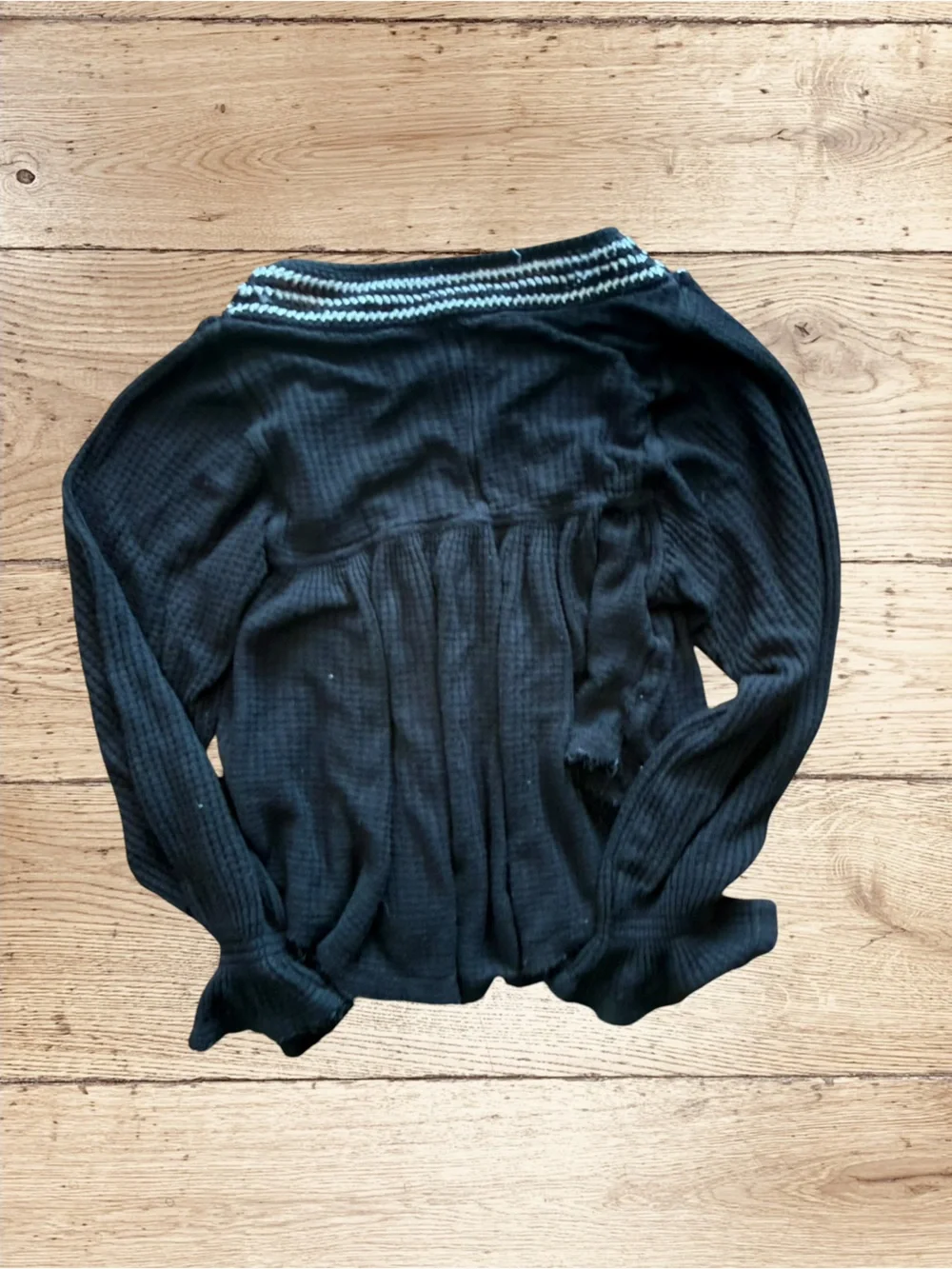 Free people flowy ribbed shirt- XS